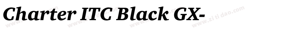 Charter ITC Black GX字体转换